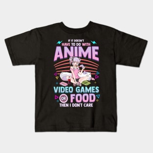 Cute Anime Gamer Girl Funny Kawaii Japanese Manga Kids T-Shirt